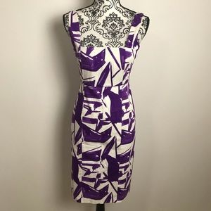 Alice & Olivia Purple Silk Sheath Purple Dress 6